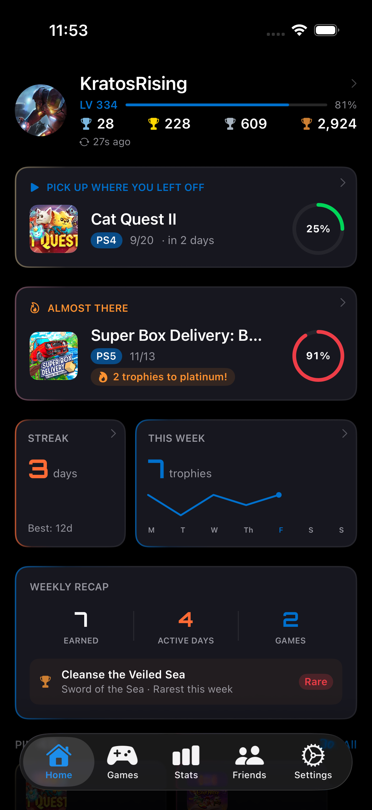 PSN GO app screenshot